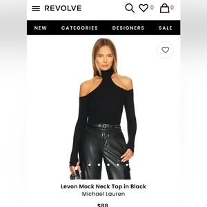 Michael Loren Levon mock neck top